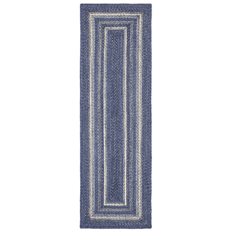 Tapis bleu / gris Birt Whistle, Tapis de couloir 1 pi 10 po x 6 pi