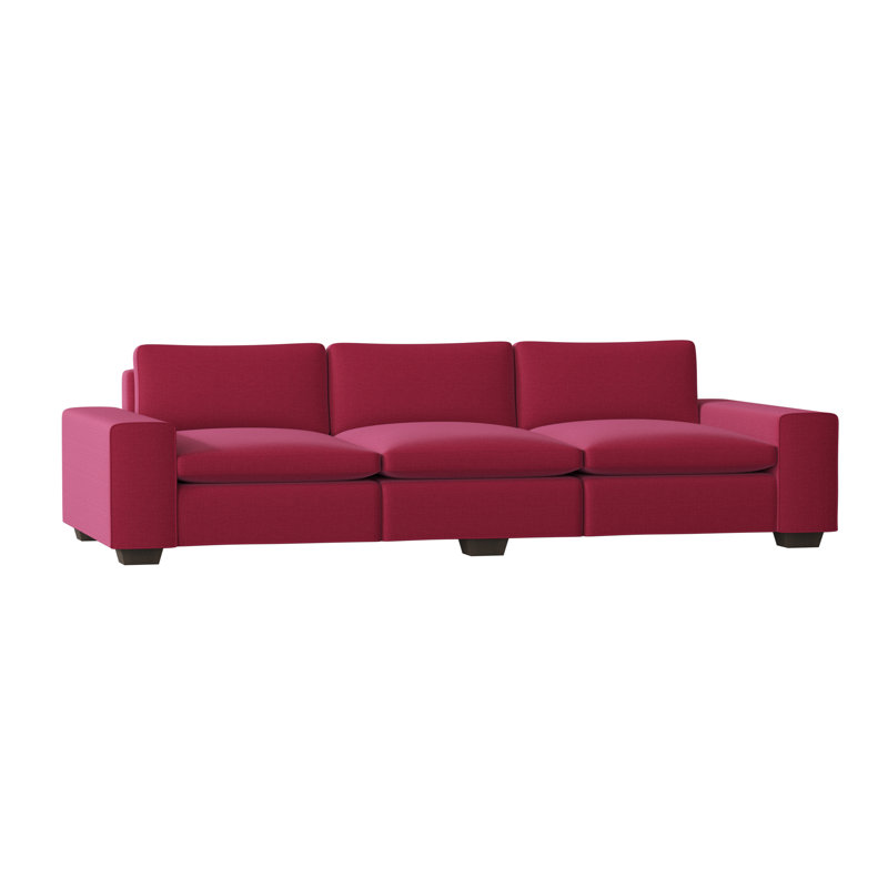 Canapé Liam, Fuchsia Tess, Brun acajou