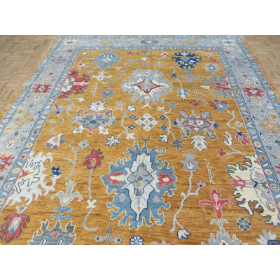 Tapis oriental turc coloré noué à la main 9 x 12 9B86E711698849C4A51BF510258D6A0A