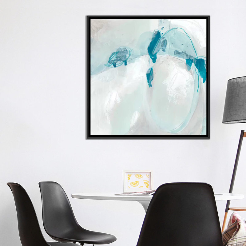 " Trace Echo II " Graphic Art, 37" H x 37" W x 1.5" D, Black Framed Canvas, No Mat