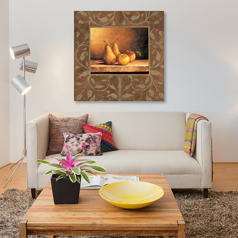 « poires et pommes », reproduction d’art sur toile, H 12 po x l 12 po x P 1,5 po
