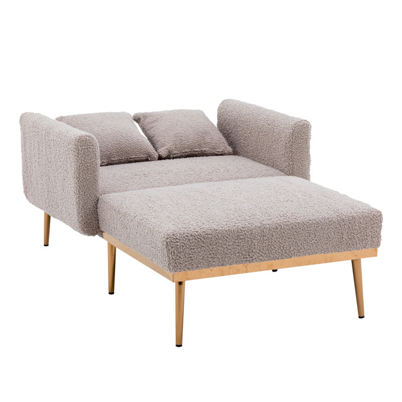 Chaise longue / chaise d'appoint tendance, style classique et tendance (Teddy), Gris