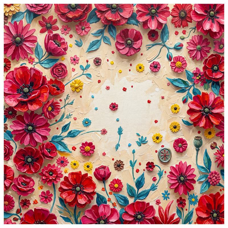 Rideaux rouges et roses à motif floral, 1 panneau, 50" x 92" - 1 Panel, Sheer