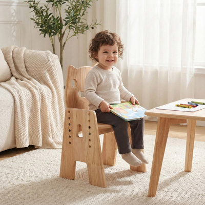 Children Wood Adjustable Height Chair