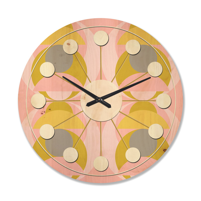 Horloge murale circulaire en bois IV, Très grand