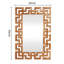 Glass Rectangular Gold Frame Wall Mirror
