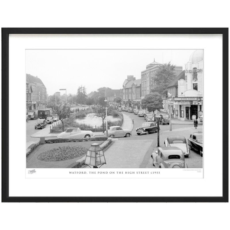 Watford, The Pond On The High Street C1955 by Francis Frith - Single Picture Frame Print, 28cm H x 36cm W x 2.3cm D