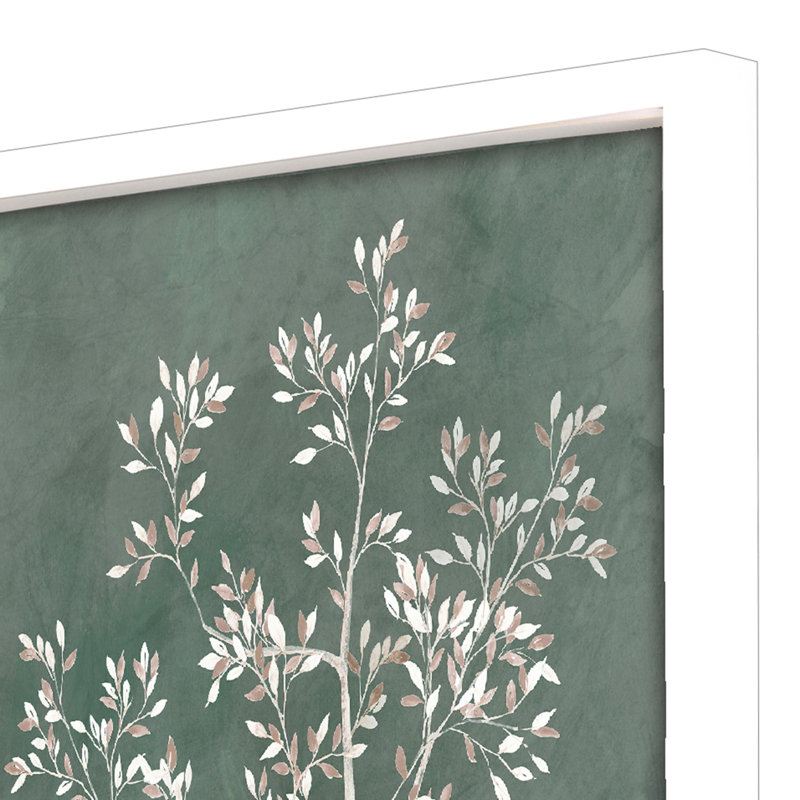 HomeRoots " Delicate Tree I White Framed Print Wall Art "