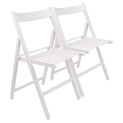 Harbour Housewares - Beech Wood Folding Chairs - Set of 2