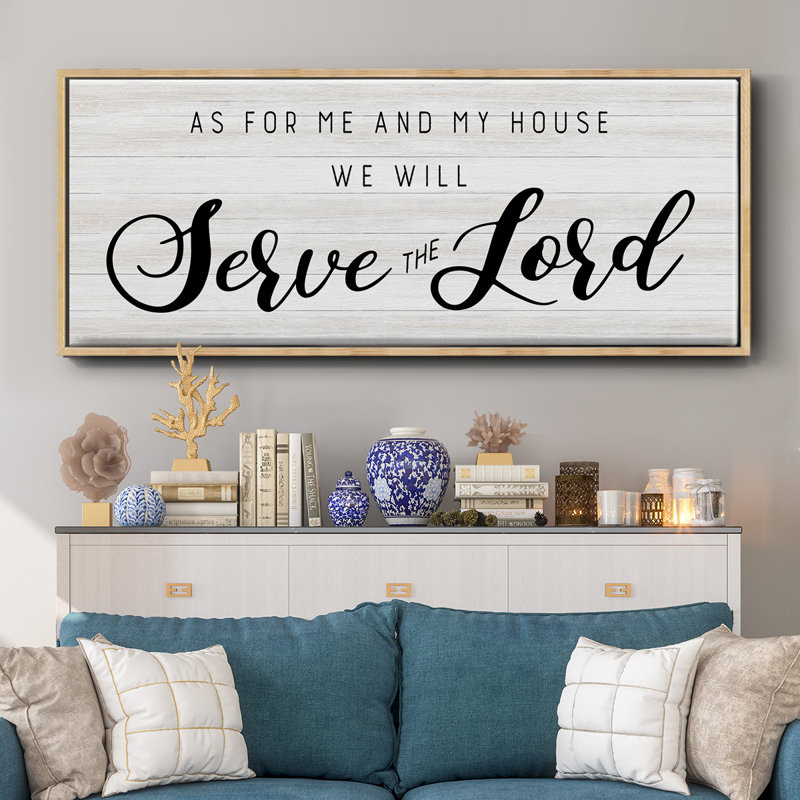 Serve the Lord - Toile encadrée, H 12 po x l 30 po