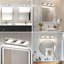 Éclairage pour meuble-lavabo à DEL 19 po à 3 lumières à intensité variable avec capteur de mouvement et température de 3 couleurs pour la salle de bain-2001977430-2013016357
