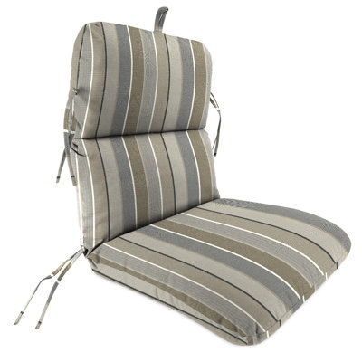 22" x 45" Outdoor Chair Cushion with Ties and Loop