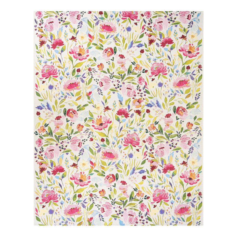 Tapis d'intérieur / extérieur Fogger Beachcrest Home Buttercup, Rectangle 7 pi 10 po x 10 pi