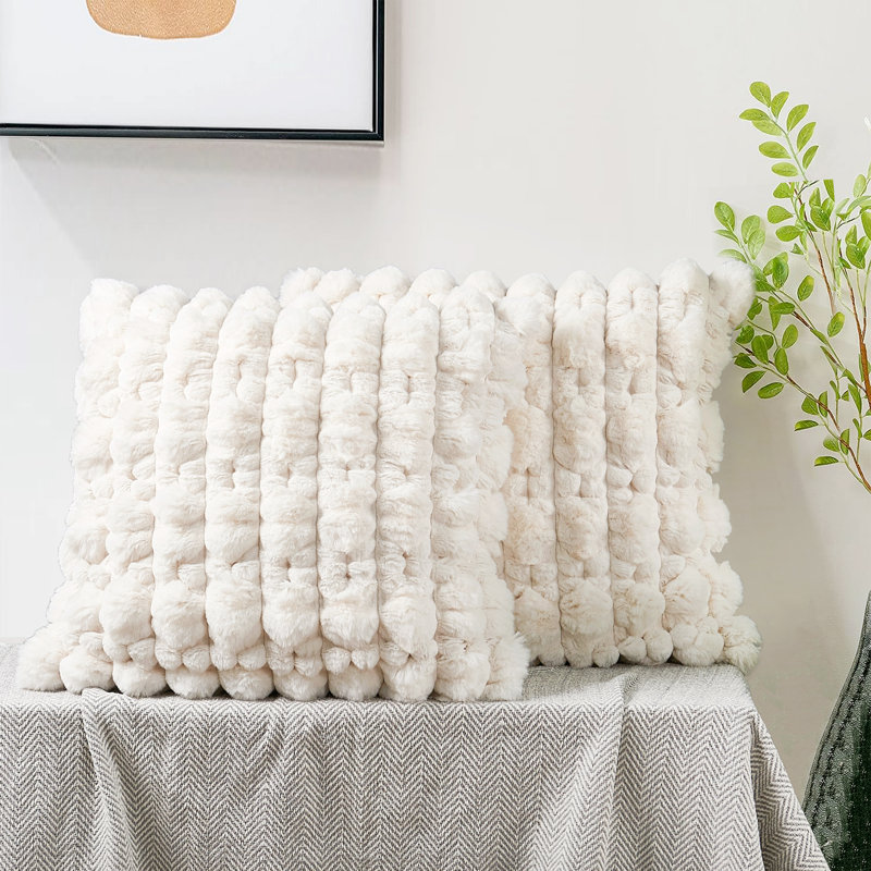 Square Cushion Cover, Ivory