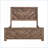 Full Size Rustic Brown Contemporary Wooden Panel Bed - Ships in 1 Box for Bedroom-252458518-252458517