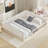 Upholstered Floor Daybed With Guardrail-2058728959