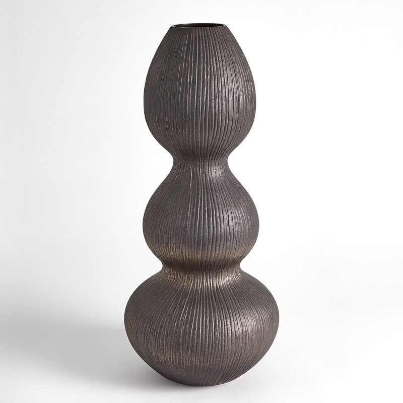 Handcrafted Table Vase, 26.5" H x 12" W x 12" D, White