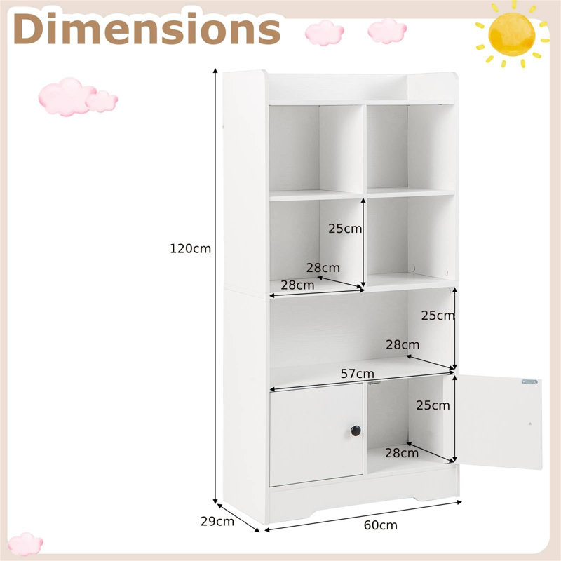 120cm H x 60cm W Standard Bookcase