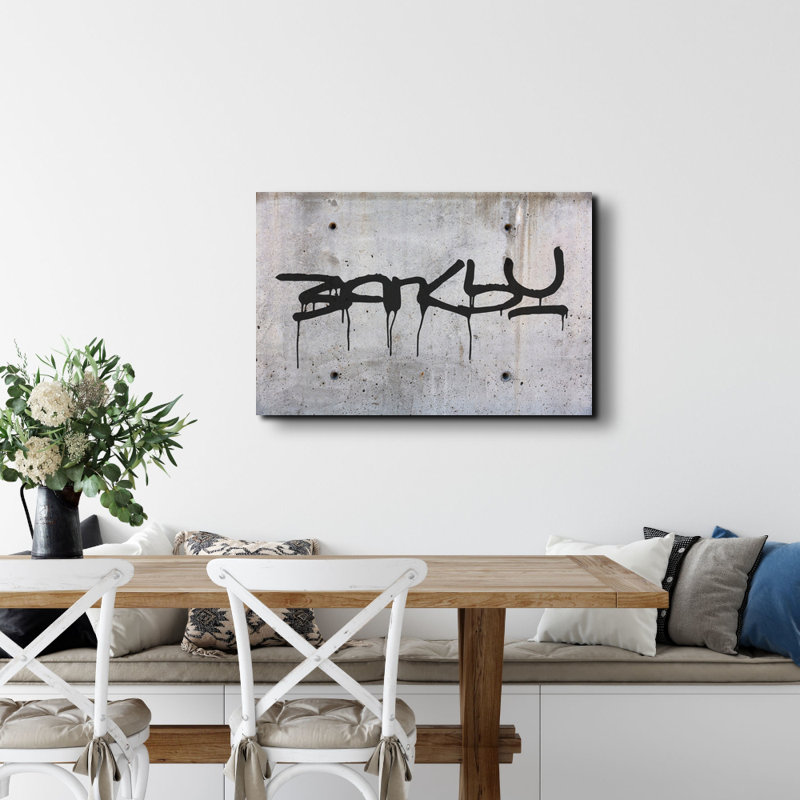 «Banksy Tag» par Stephen Chambers, impression sur toile tendue, L 36 po x H 32 po