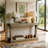 47.24” Console Table Long Farmhouse Solid Fur Wood Console Entryway Table For Hallway With Shelf-1876869371