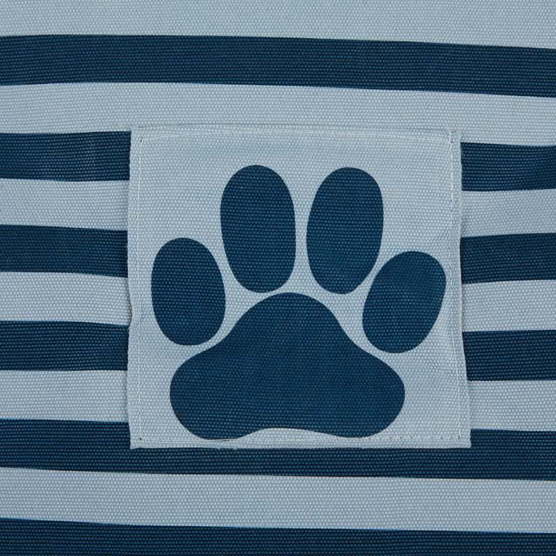 Bac en tissu pour animaux de compagnie, H 12 po x l 15 po x P 15 po, Bleu marine