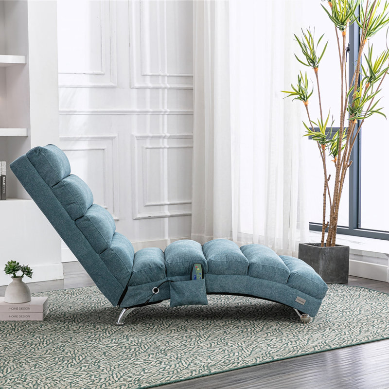 Chaise longue rembourrée avec vibration pour la détente, Blue