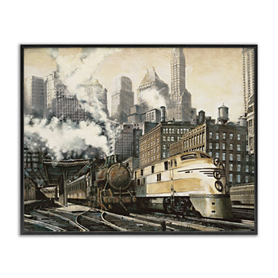 «Urban Steam Train», estampe numérique par Matthew Daniels
