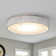 Rustic 18" Dstressed White Drum LED Flush Mount Ceiling Light