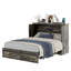 Lit avec station de charge, tiroir de rangement grand format, gris rustique, armoire pliable, station et rangement, bureaux à domicile-864276601-864276596