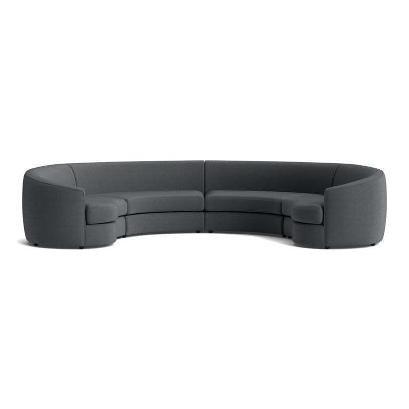 Giselle Sectional, Performance Linen - Charcoal