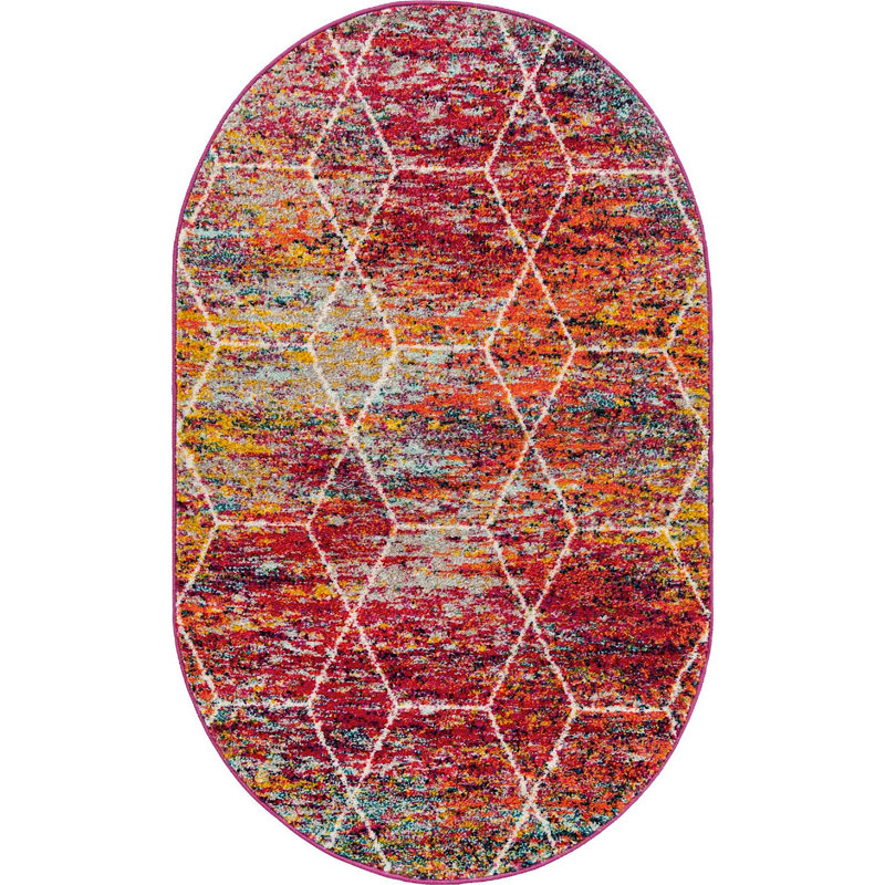 Tellaro Abstract Indoor Rug, Oval 3' x 5'
