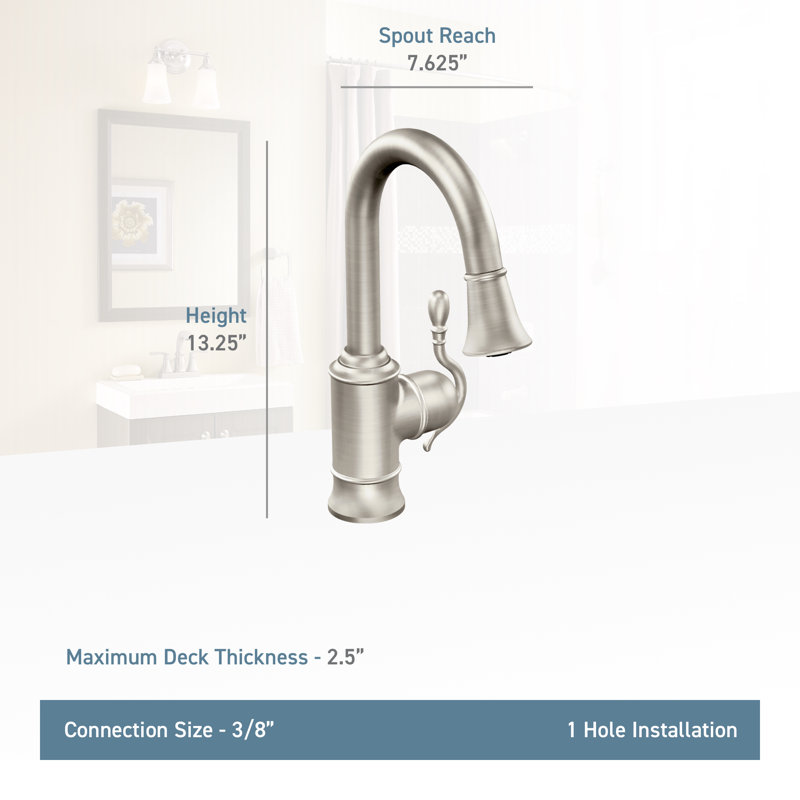 Woodmere Bar Faucet with Duralock and Reflex