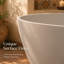 Baignoire autoportante ovale 65 po en résine de couleur unie avec bonde escamotable beige