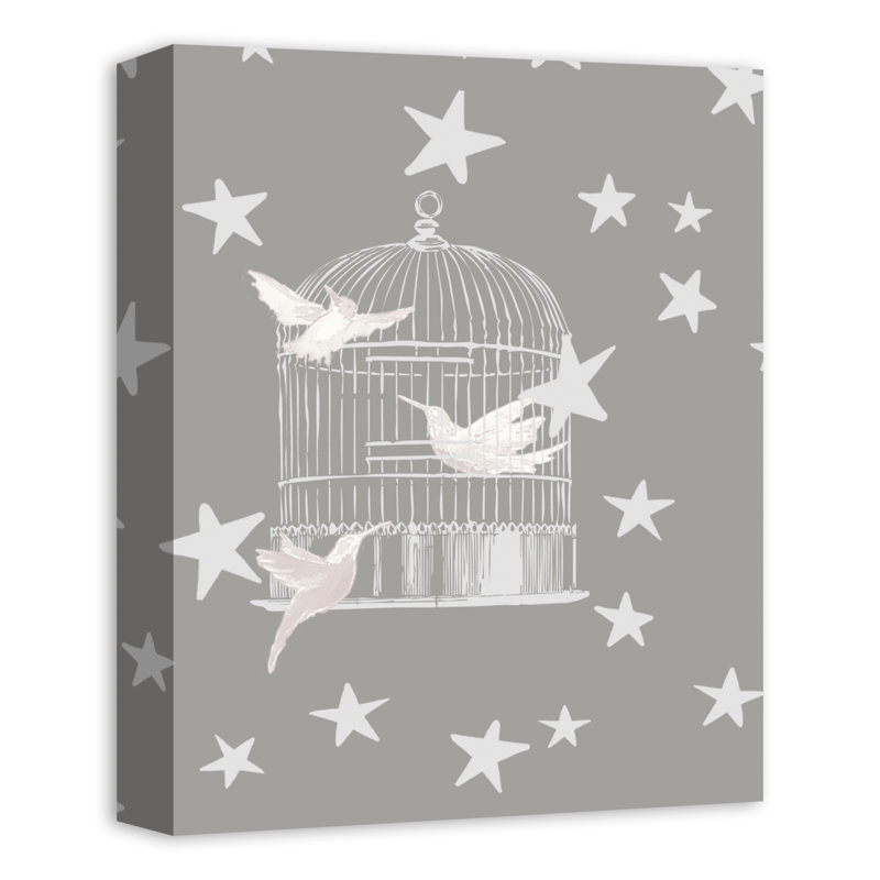 Cage sur toile, H 14 po x l 11 po x P 1,25 po