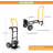 2-in-1 Convertible Hand Truck & Platform Cart, 330 lb Capacity, Yellow