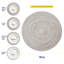 Ensemble de 4 napperons ronds en coton tissé deux tons 15 po-116419594