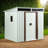 6ft x 5ft White Outdoor Metal Storage Shed with Window, Sliding Doors – Includes Tool Kit, UV-Resistant & Easy Assembly