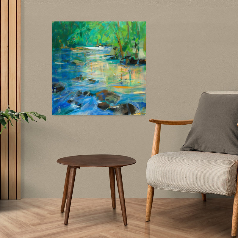 Centrage contemporain, paysage abstrait, art naturel, H 24 po x l 24 po