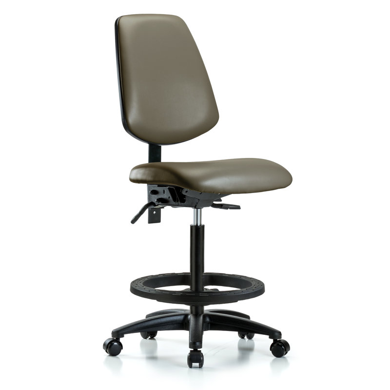 Chaise de travail ergonomique Kyell, Roulettes, Non, Taupe