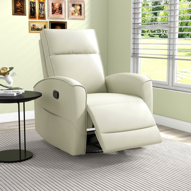 30.7'' Wide Modern and Breathable Vegan Leather Manual Rocking and Swivel Home Theater Individual Seat (Set of 6)