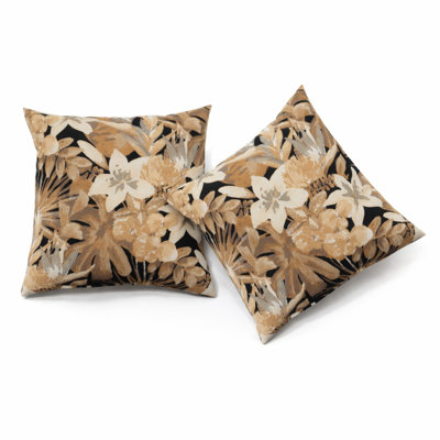 2 coussins d'extérieur de 18 po x 18 po avec coussins de patio pour le jardin, le porche ou la piscine - lis crème doux