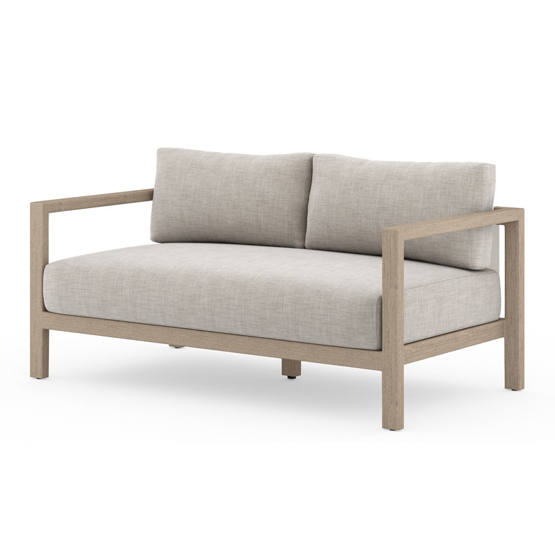 Sonoma Outdoor 2 - Seat Loveseat, Stone Gray, Washed Brown