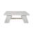 Aya 40" Square Coffee Table | Biscotti White Mango Wood | Bold Angled Legs