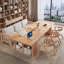 Bureau rectangulaire en bois massif Burlywood-1689436344