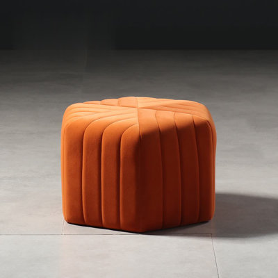 18.5" Wide Velvet Pouf Ottoman Hexagonal Ottoman