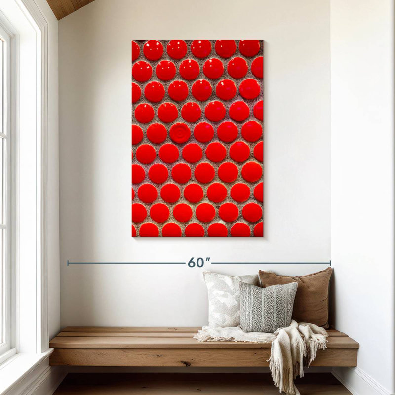 Avery Red Circle Tiles, 45" H x 30" W