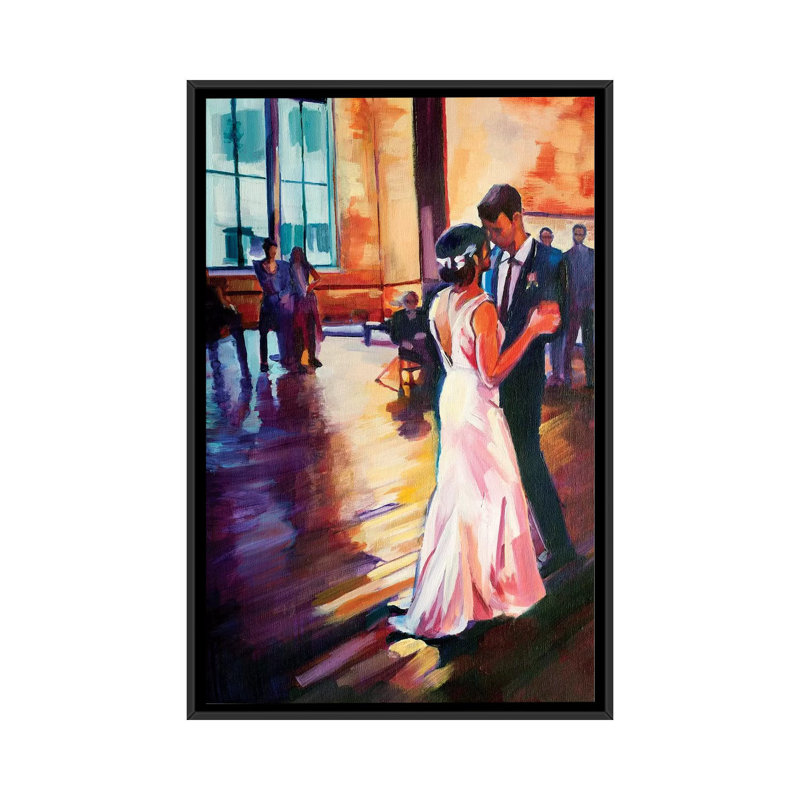 «First Dance», reproduction sur toile, H 26 po x l 18 po x P 1,5 po, Toile avec cadre noir, Pas de tapis