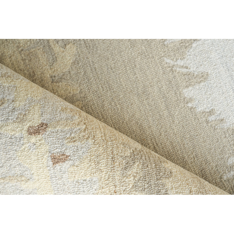 Cove Hand Tufted New Zealand Wool Beige/Silver Area Rug, 9'X12'