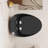 1.28 Glossy Black Egg Shape Single Flush Toilet, Multiple Glazed Surface, Easy - To Clean, 25.98 In Depth, 22 Package Width Clean Design, Quick Release Seat, 18.98 Width, 29.1 Depth-125560743