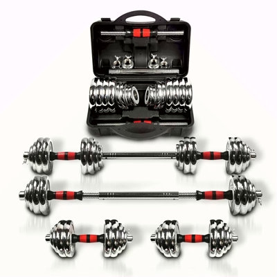 Adjustable Dumbbell Set Home Gym Cast Iron Barbell Sets With Carry Box 66Lbs Office Bedroom Workout Dumbbells For Men And Women